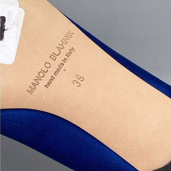 Manolo Blahnik  Hangisi 25MM Embellished Satin Flats size 36 - Picture 14 of 14
